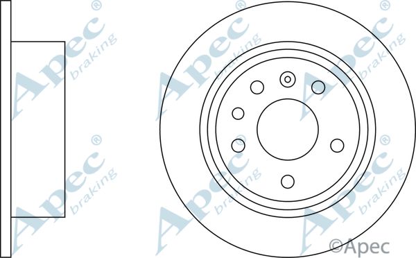 APEC BRAKING Тормозной диск DSK523